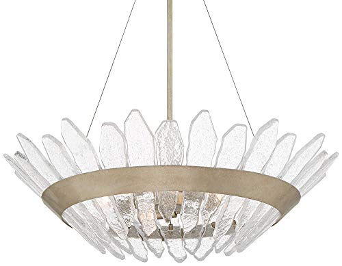Stiffel Hartford Gray Iron Pendant Chandelier Clear