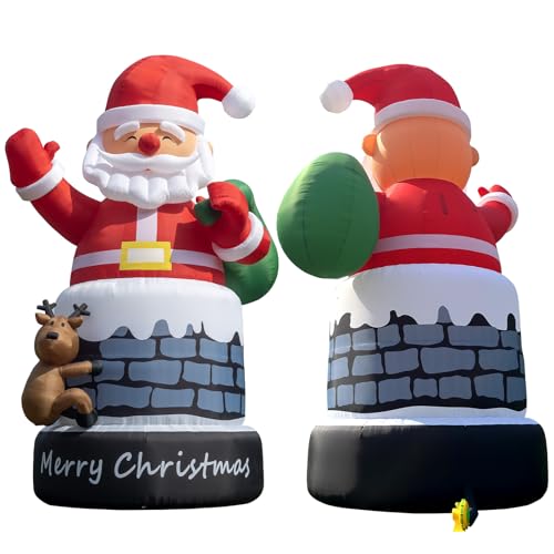 Inflantteble 33FT Giant Inflatable Santa Outdoor Christmas Decoration Red