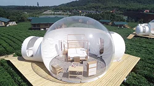 Generic Inflatable Double Rooms Bubble Tent 4M Main 2M Small Clear