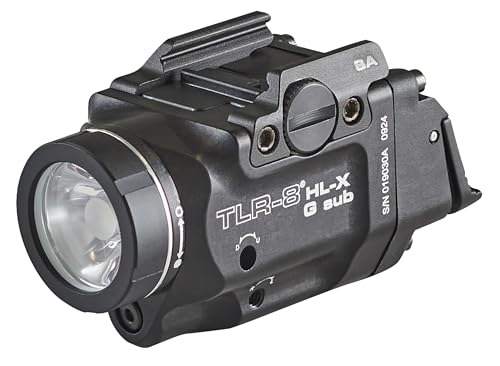 Streamlight TLR-8 HL-X G 1000-Lumen Tactical Flashlight with Green Laser for Springfield Armory Hellcat Black