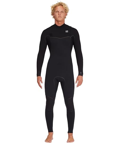 Billabong Mens 4/3mm Furnace Chest Zip Fullsuit Wetsuit Black 23 Large