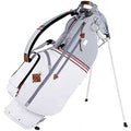 Sun Mountain Men's Mid-Stripe Single Strap Stand Bag '23 - White/Cadet/Brick