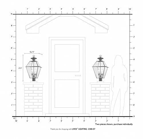 Livex Westover 4-Light Outdoor Post Head Bronze