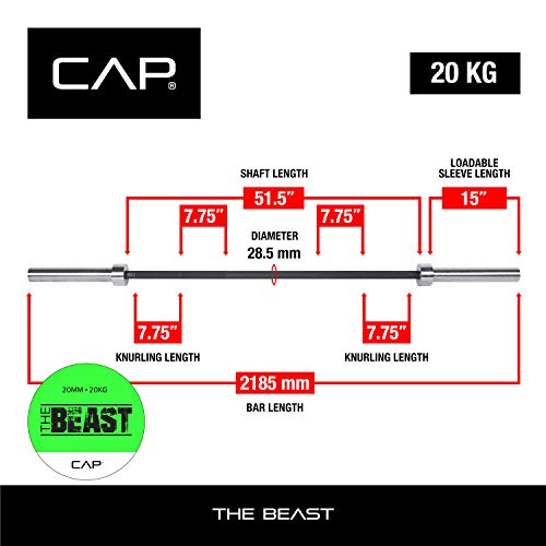 CAP Barbell Pro Olympic Weight Set 265lbs with Plates and Bar