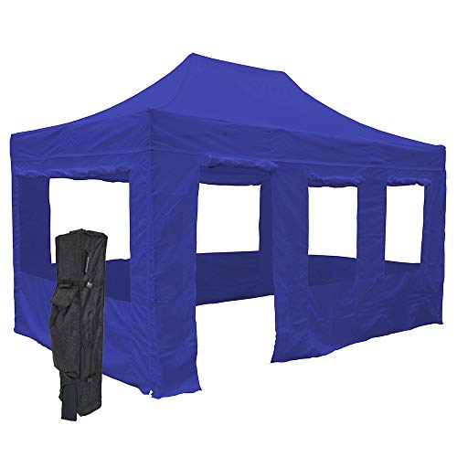 Vispronet 10x15 Aluminum Canopy Tent Kit with Walls - Blue