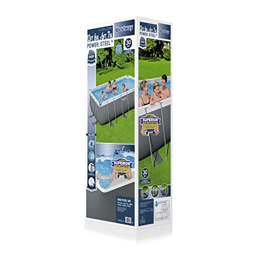 Bestway Power Steel Above Ground Pool Set White/Gray