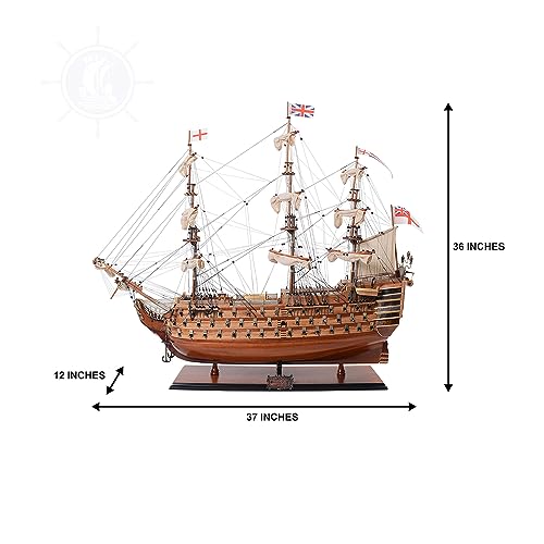 Old Modern Handicrafts Exclusive Edition HMS Victory Collectible Natural Wood