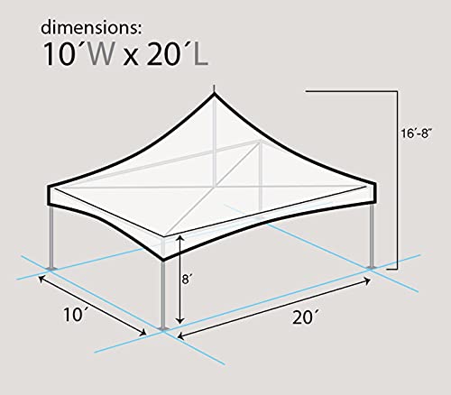TentandTable 10' x 20' High Peak Frame Party Tent White