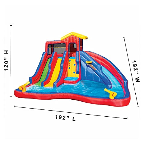 BANZAI Hydro Blast Inflatable Water Park for Kids Multicolor