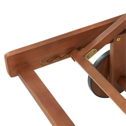 Pemberly Row Wood Lounge Chair with Arms and Adjustable Leg Rest Set of 2 Natural