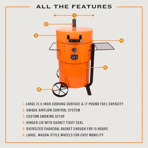 Oklahoma Joe's Bronco Pro Drum Smoker Orange