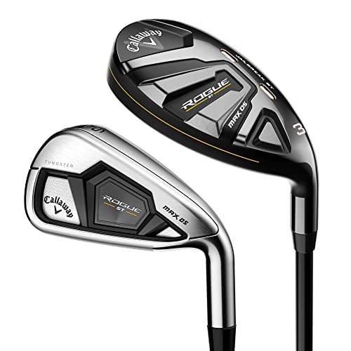 Callaway Rogue ST Max OS Hybrid Iron Combo Set Right Hand Steel Shaft Regular Flex Silver