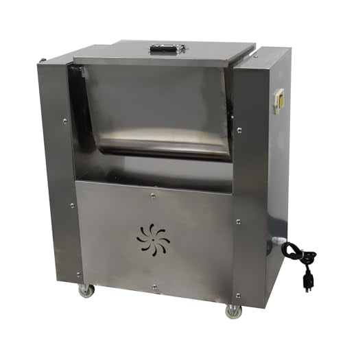 HayWHNKN Electric Meat Mixer 30L Stainless Steel Commercial Stuffing Machine Silver
