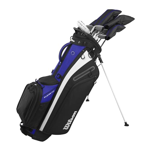 WILSON Wilson PlayerFit™ Complete Golf Set with Carry Bag - Men's Right Hand, Regular, Steel Blue/Black