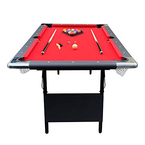 Hathaway Fairmont Portable 6-Ft Pool & Billiard Table Red