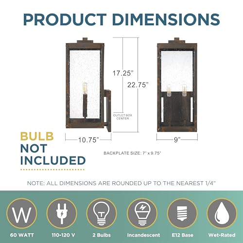 Quoizel Westover Modern Wall Sconce Industrial Bronze