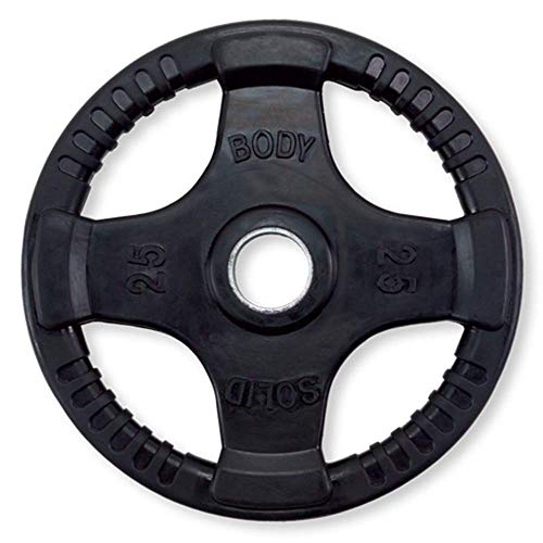 Body-Solid Olympic Weight Plates Set 355lbs Quad Grip Rubber Coated Black