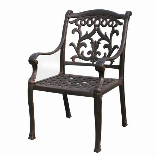 theWorldofpatio Mandalay 7pc Cast Aluminum Outdoor Patio Dining Set Antique Bronze