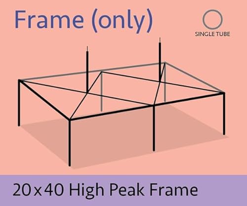 TentandTable 20' x 40' High Peak Canopy Tent Frame Silver
