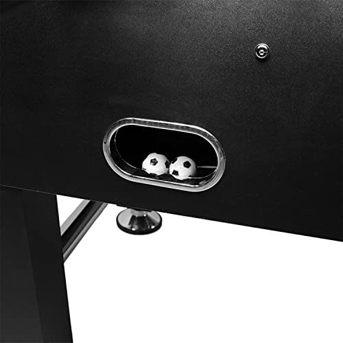 Sunnydaze 55-Inch Foosball Table Chrome Plated Steel Rods - Black