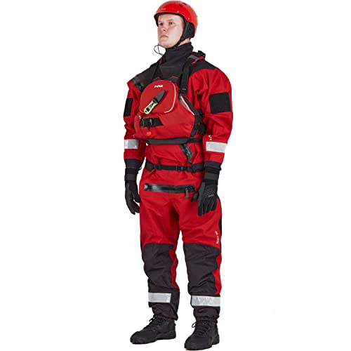 NRS Ascent SAR Dry Suit Red