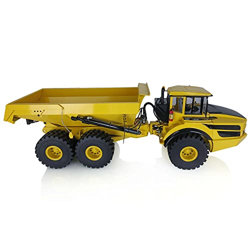 TOUCAN RC HOBBY 1/14 6X6 Metal Hydraulic RC Articulated Dumper Truck Yellow