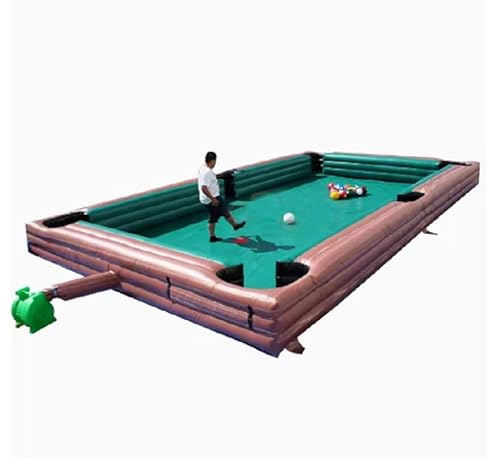 BOZHOUYUPIN Inflatable Snooker Football Pool Table Red/Green