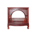 orientliving Chinese Rosewood Furniture Canopy Bed Miniature Display Brown