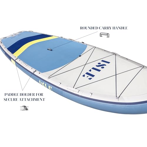 ISLE Surf and SUP Megalodon Inflatable Paddle Board Bundle Slate/Lumin/Navy 15'