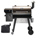 Z GRILLS Upgrade 8-in-1 Wood Pellet Grill & Smoker with PID 2.0 Controller, LCD Screen, 697 sq in, Meat Probes, Rain Cover Black/Brown