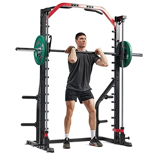 Sunny Health & Fitness Premium Squat Smith Machine Black