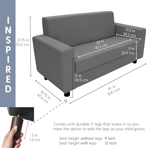 Factory Direct Partners Children's Reading Sofa Grey