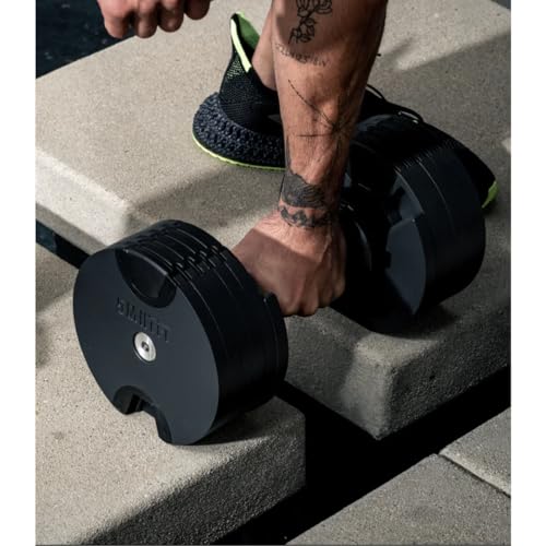 Gronk Fitness SMRTFT NUOBELL Adjustable Dumbbells 5-80 lbs Ash