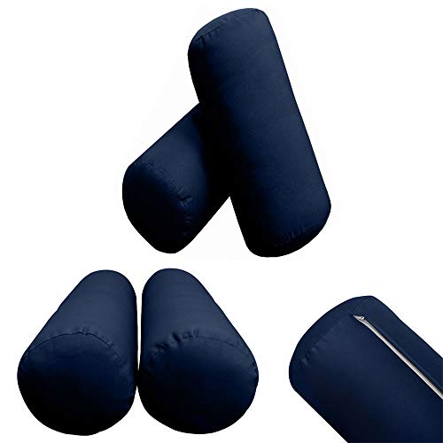 Prolinemax Style2 Full Size 5PC Knife Edge Outdoor Daybed Mattress Cushion Bolster Pillow Set Blue