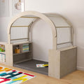 Classroom Essentials Wooden Quiet Corner Reading Nook with Storage Beech
