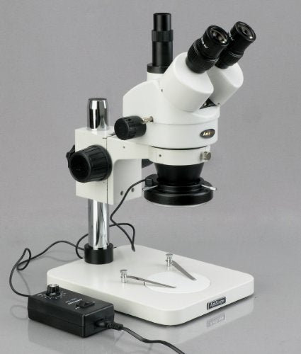 AmScope Professional Trinocular Stereo Zoom Microscope 3.5X-45X White