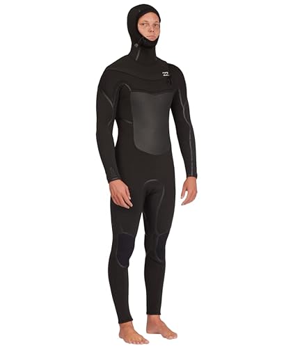 Billabong Mens 5/4mm Absolute Plus Chest Zip Hooded Fullsuit Wetsuits Black 23