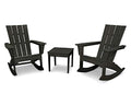 Polywood Quattro Rocking Chair Set Black