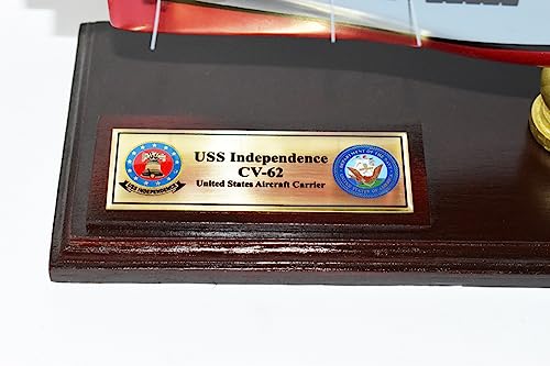 Squadron Nostalgia LLC USS Independence CV-62 Aircraft Carrier Scale Model Mahogany Multi-Colored