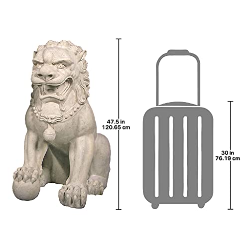 Design Toscano Male Foo Dog Antique Stone Finish