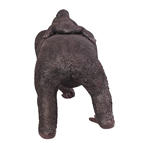 Design Toscano Lowland Gorillas Mother & Child Ape Statues Full Color