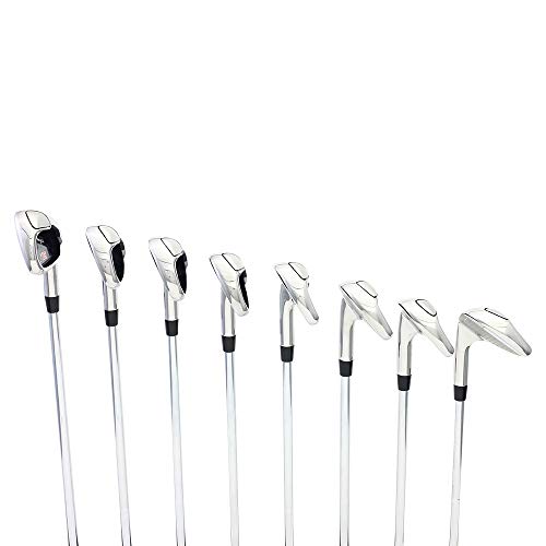 Majek K6 Iron Set +2 inch Over XL Big & Tall Men's 8-Piece Set Right Handed Steel Shaft Regular Flex Black