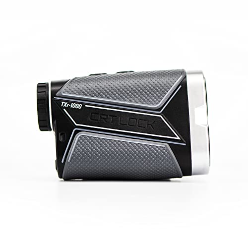 SuperStroke Golf TXr-1000 Slope Laser Rangefinder Rechargeable 1000+ Yard Range 7X Magnification Magnetic Cart Mount Black/Gray