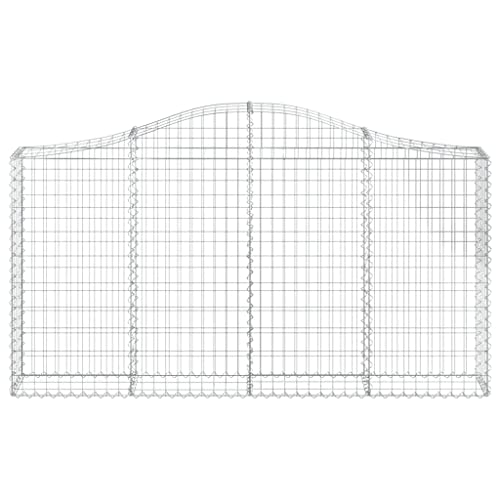 Arched Gabion Baskets 4 pcs Galvanized Iron White Black Other