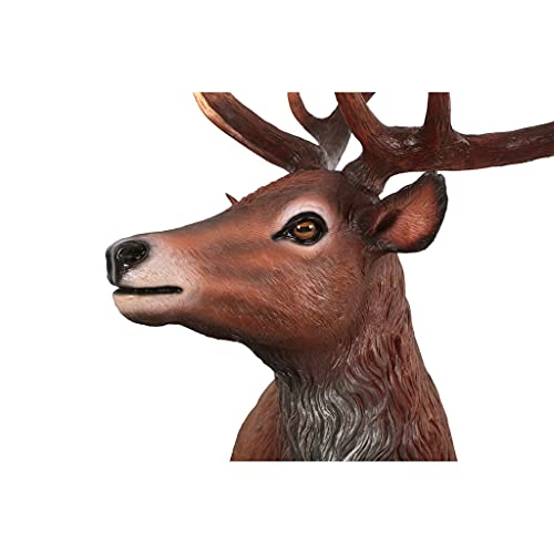 Design Toscano NE130058 Red Deer Buck Statue with Base Grande Full Color