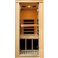 RIGO 1-Person Infrared Sauna Hemlock Wood with Bluetooth & LED Control 980W