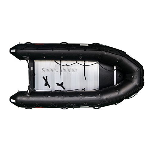 Seamax Ocean430T Commercial Grade PVC Inflatable Boat 14ft Black