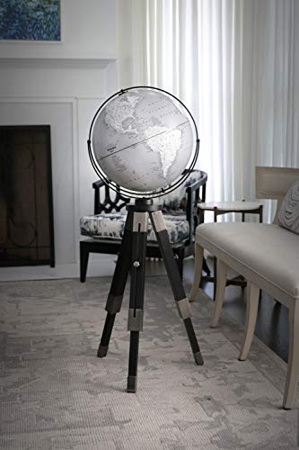 Replogle Willston 16" Gray Globe with Black Tripod Stand
