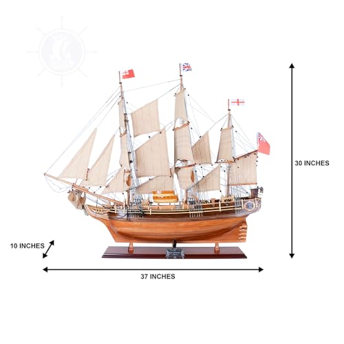 Old Modern Handicrafts HMS Bounty Ship Model Museum Quality Red