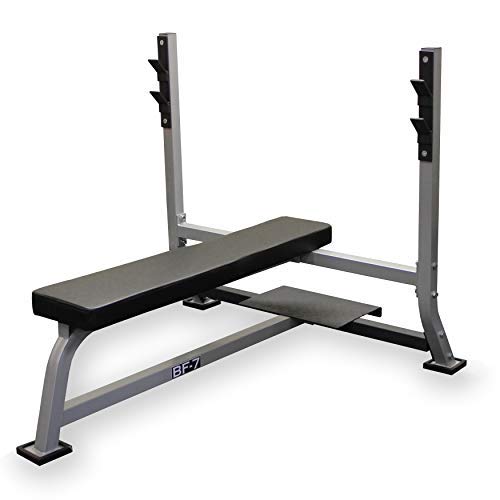 Valor Fitness Olympic Bench with Spotter Metallic Grey and Black